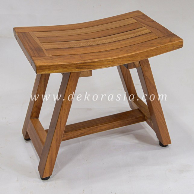 Wooden Curved Recta Stool